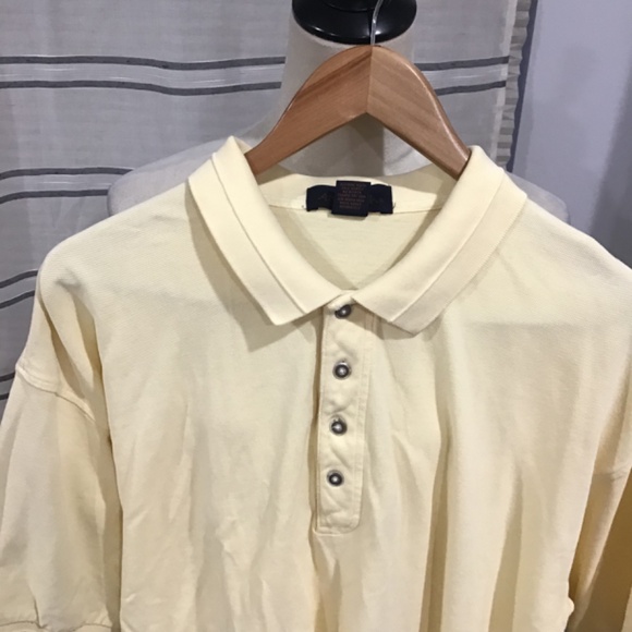 Antigua Men XXL Yellow Cotton Legacy Short sleeve Polo Shirt Golf Casual - Picture 3 of 7